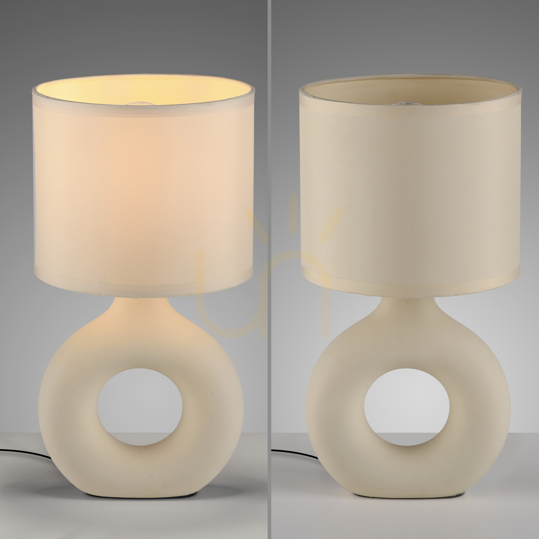 Náhled Stolní lampa CARARA 14193-39 Beige 1xE27 Stolní lampa CARARA 14193-39 Beige 1xE27