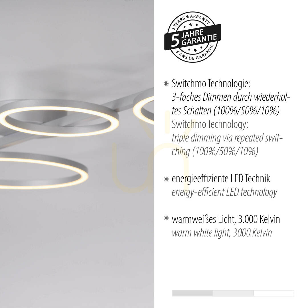 Zobrazit Plafond MINI RITUS 14211-21 Stříbrná 4xLED Plafond MINI RITUS 14211-21 Stříbrná 4xLED