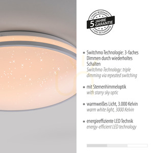 Stropní LED svítidlo Zuma Line KYLE 14294-21 stříbrné, 38 cm, 23,5 W small 4