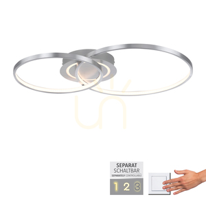 ASMINA Plafond 14540-95 Silver 3xLED 1 ASMINA Plafond 14540-95 Silver 3xLED small 1