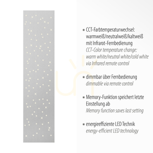 LED přisazené svítidlo Sparkle 14672-55, stříbrné, 100 × 25 cm, 20 W 2160 lm, nastavitelná barva 2700–5000 K small 3