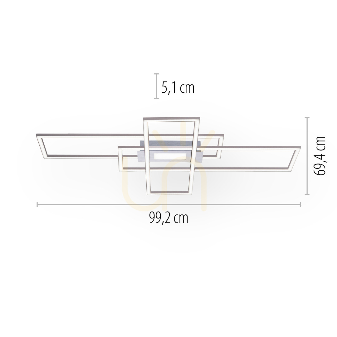 Náhled ASMIN Plafond 14693-55 Silver 1xLED ASMIN Plafond 14693-55 Silver 1xLED