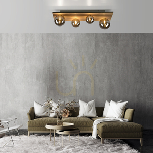 GREEN STIKA Plafond 15209-79 Dřevo 4xG9 small 2