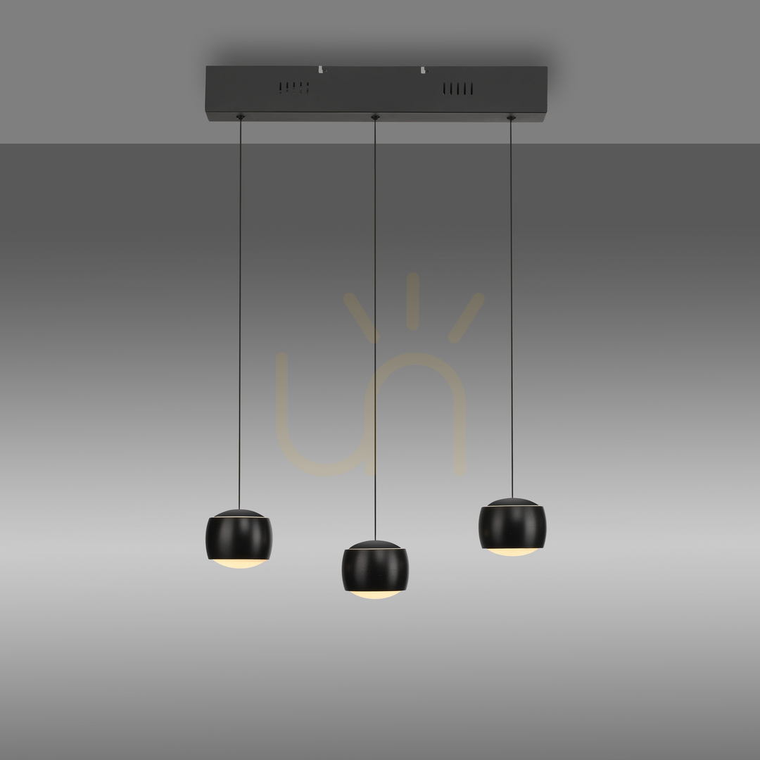 Kontrola Závěsné svítidlo BALLINI 15261-18 Black 3xLED Závěsné svítidlo BALLINI 15261-18 Black 3xLED