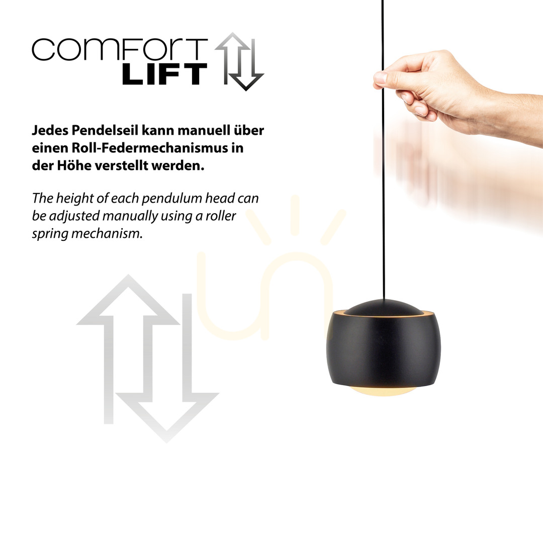 Pohled Závěsné svítidlo BALLINI 15261-18 Black 3xLED Závěsné svítidlo BALLINI 15261-18 Black 3xLED