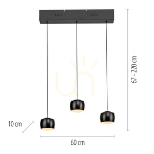Závěsné svítidlo BALLINI 15261-18 Black 3xLED 8 Závěsné svítidlo BALLINI 15261-18 Black 3xLED small 8