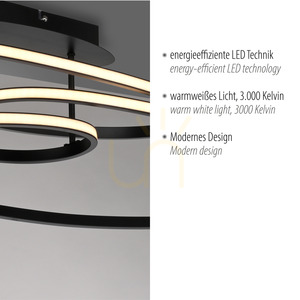 LUMACA Plafond 15321-18 Black 1xLED small 3