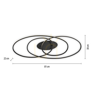 LUMACA Plafond 15321-18 Black 1xLED small 8