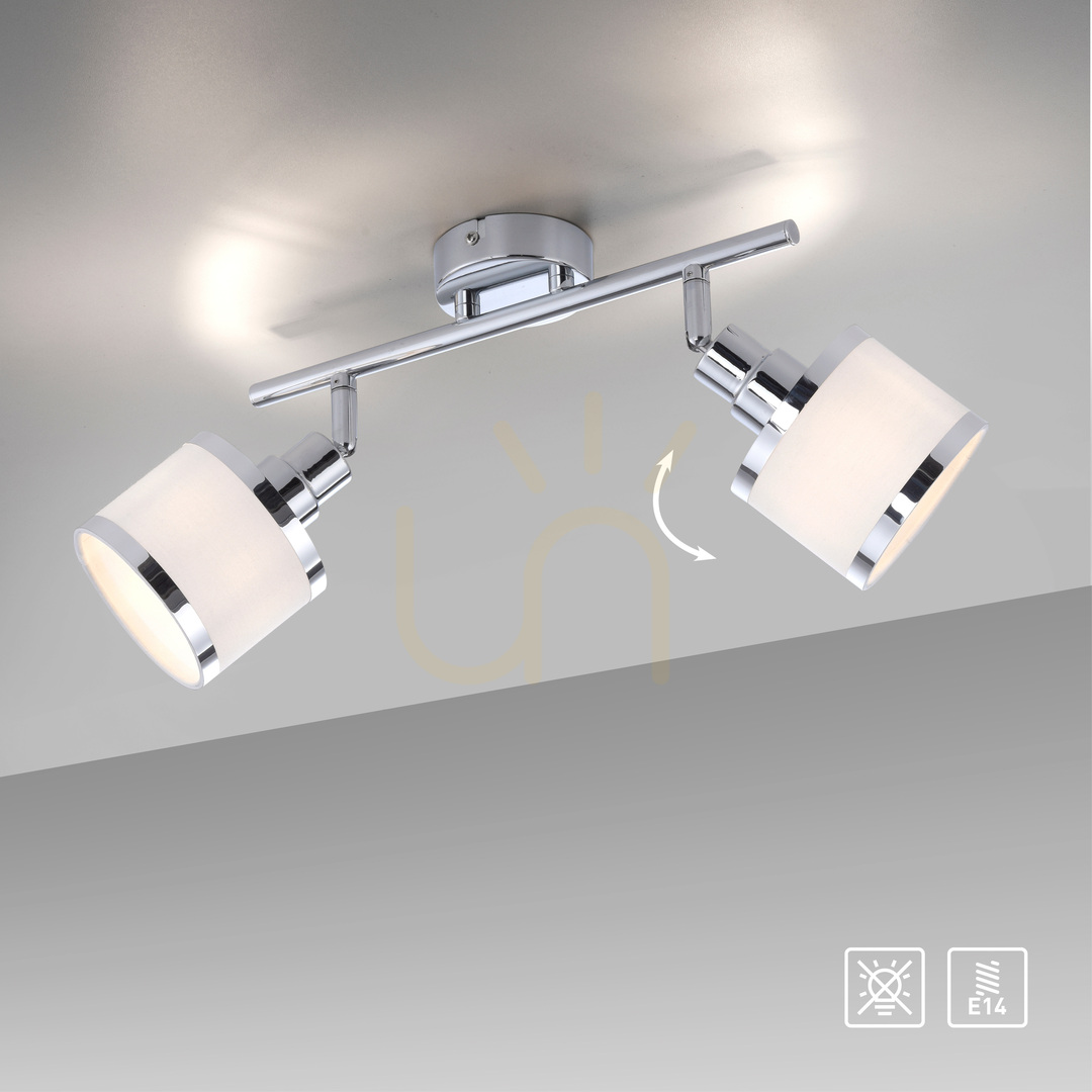 Náhled ACCOR Plafond 15372-17 Chrom 2xE14 ACCOR Plafond 15372-17 Chrom 2xE14