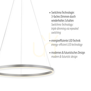 Závěsné svítidlo Zuma Line Ritus 15394-95 hliníkové LED 31,5 W small 3
