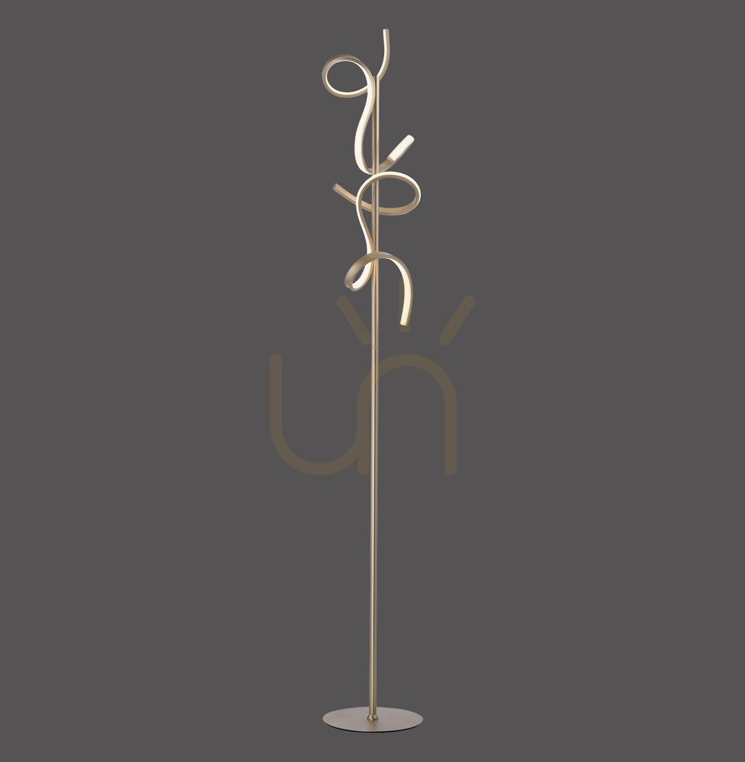 Kontrola CURLS 19031-60 Mosazná stojací lampa 2xLED CURLS 19031-60 Mosazná stojací lampa 2xLED