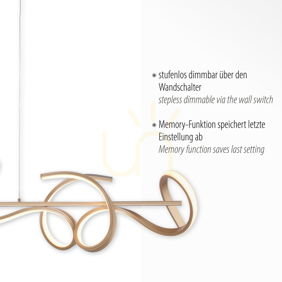 Zobrazit CURLS 19033-60 Mosazné závěsné svítidlo 4xLED CURLS 19033-60 Mosazné závěsné svítidlo 4xLED