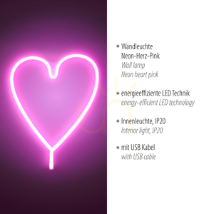 Nástěnné svítidlo NEON-HERZ 85020-87 Růžová 1xLED 3 Nástěnné svítidlo NEON-HERZ 85020-87 Růžová 1xLED small 3