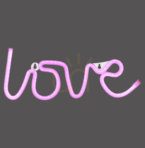 Kontrola Nástěnné svítidlo NEON-LOVE 85021-87 Růžová 1xLED