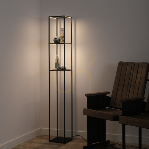 Kontrola Stojací lampa s policemi Paul Neuhaus CONNI 401-18, černá, 140 cm, 3000 K
