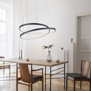 Závěsné svítidlo ROMAN 2472-18, černé, Ø 55 cm, LED 32 W, 2350 lm, 3000 K, stmívatelné Simply Dim small 2