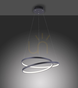 Závěsné svítidlo ROMAN 2472-18, černé, Ø 55 cm, LED 32 W, 2350 lm, 3000 K, stmívatelné Simply Dim small 4