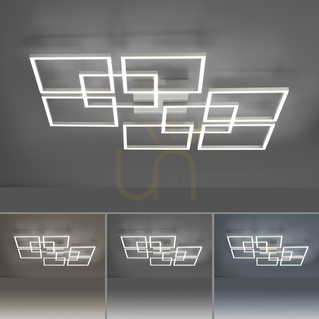 Kontrola Plafond Q-INIGO 6015-55 Silver 8xLED Plafond Q-INIGO 6015-55 Silver 8xLED