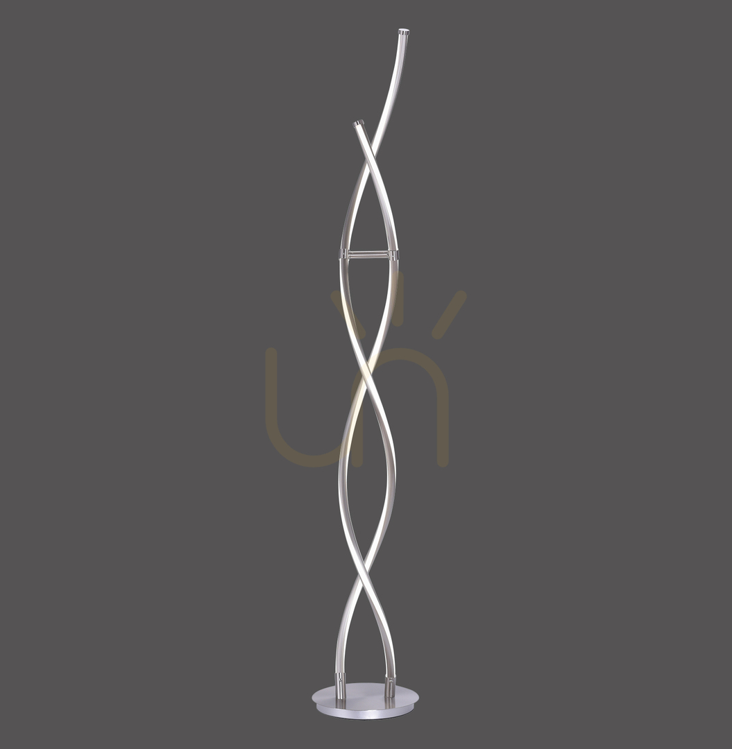 Q-MALINA Stojací lampa 439-55 Stříbrná 2xLED