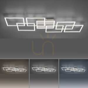LED stropní svítidlo Paul Neuhaus Q-INIGO 6014-55, ocelová barva, 7 světelných prvků, CCT small 4