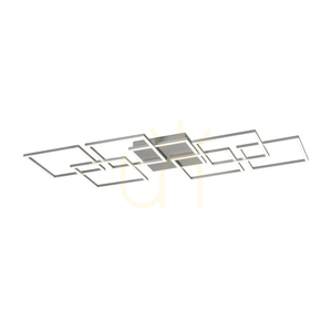LED stropní svítidlo Paul Neuhaus Q-INIGO 6014-55, ocelová barva, 7 světelných prvků, CCT small 6