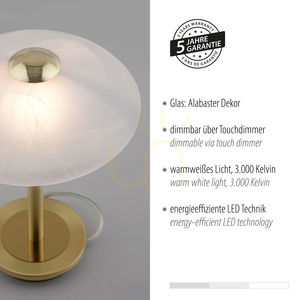 Stolní lampa ENOVA 4026-60 matná mosaz, dotykový stmívač, 1xG9 small 4