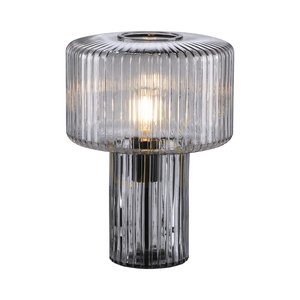 Stolní lampa Zuma Line FUNGUS 4092-25 z kouřového skla 1×E27 small 1
