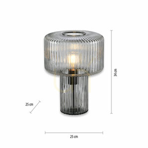 Stolní lampa Zuma Line FUNGUS 4092-25 z kouřového skla 1×E27 small 7