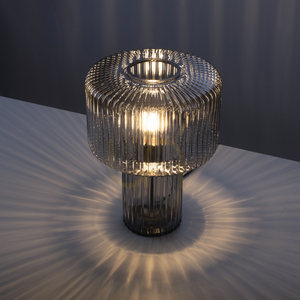 Stolní lampa Zuma Line FUNGUS 4092-25 z kouřového skla 1×E27 small 9