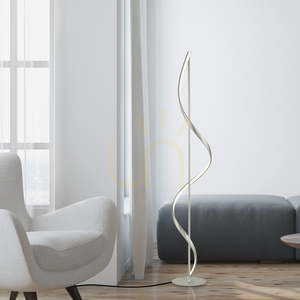 Q-SWING Stojací lampa 438-55 Stříbrná 1xLED small 2