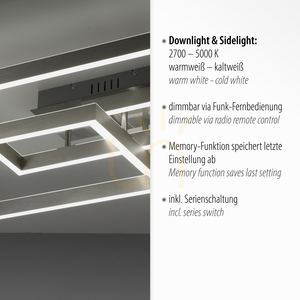 Plafond PAAN 6232-55 Silver 2xLED small 3