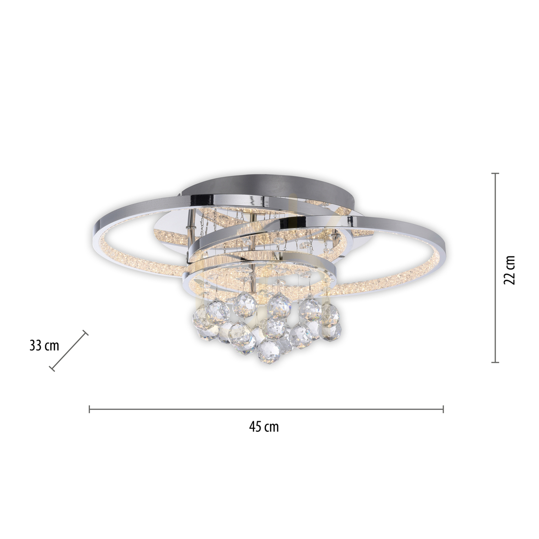 Zobrazit Plafond ROTAZO 6267-17 Chrome 1xLED Plafond ROTAZO 6267-17 Chrome 1xLED