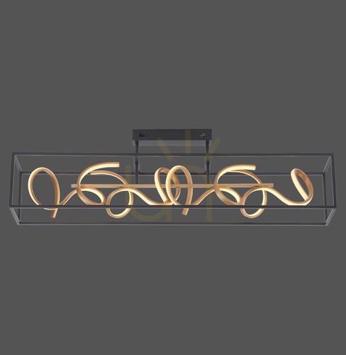 Kontrola Plafond SELINA 6473-18 Black 4xLED