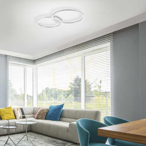 Kontrola LED stropní svítidlo Paul Neuhaus Q-Kate 6589-95, stříbrné