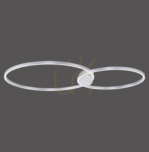 Kontrola Q-KATE Plafond 6590-95 Silver 2xLED