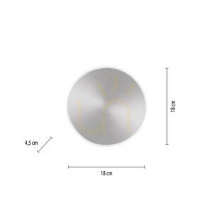 AKKU-PUNTUA nástěnné svítidlo 8152-95 Stříbrná 1xLED small 8