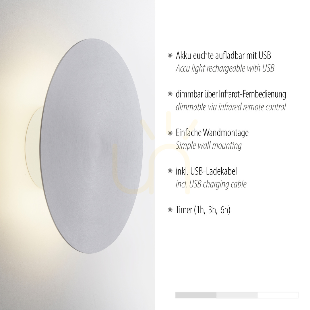 Zobrazit AKKU-PUNTUA nástěnné svítidlo 8153-95 Stříbrná 1xLED AKKU-PUNTUA nástěnné svítidlo 8153-95 Stříbrná 1xLED
