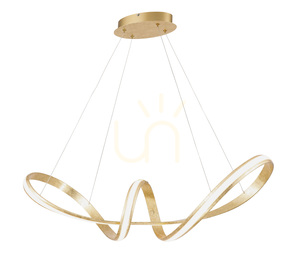 Závěsné LED svítidlo MELINDA 8292-12, zlaté, 91 × 35 cm, 45 W, 5400 lm, 3000 K, Simply Dim small 10