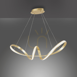 Závěsné LED svítidlo MELINDA 8292-12, zlaté, 91 × 35 cm, 45 W, 5400 lm, 3000 K, Simply Dim small 4