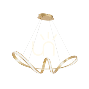 Závěsné LED svítidlo MELINDA 8292-12, zlaté, 91 × 35 cm, 45 W, 5400 lm, 3000 K, Simply Dim small 6