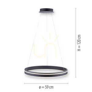 Q-VITO 8411-13 Anthracite 1xLED závěsné svítidlo small 7