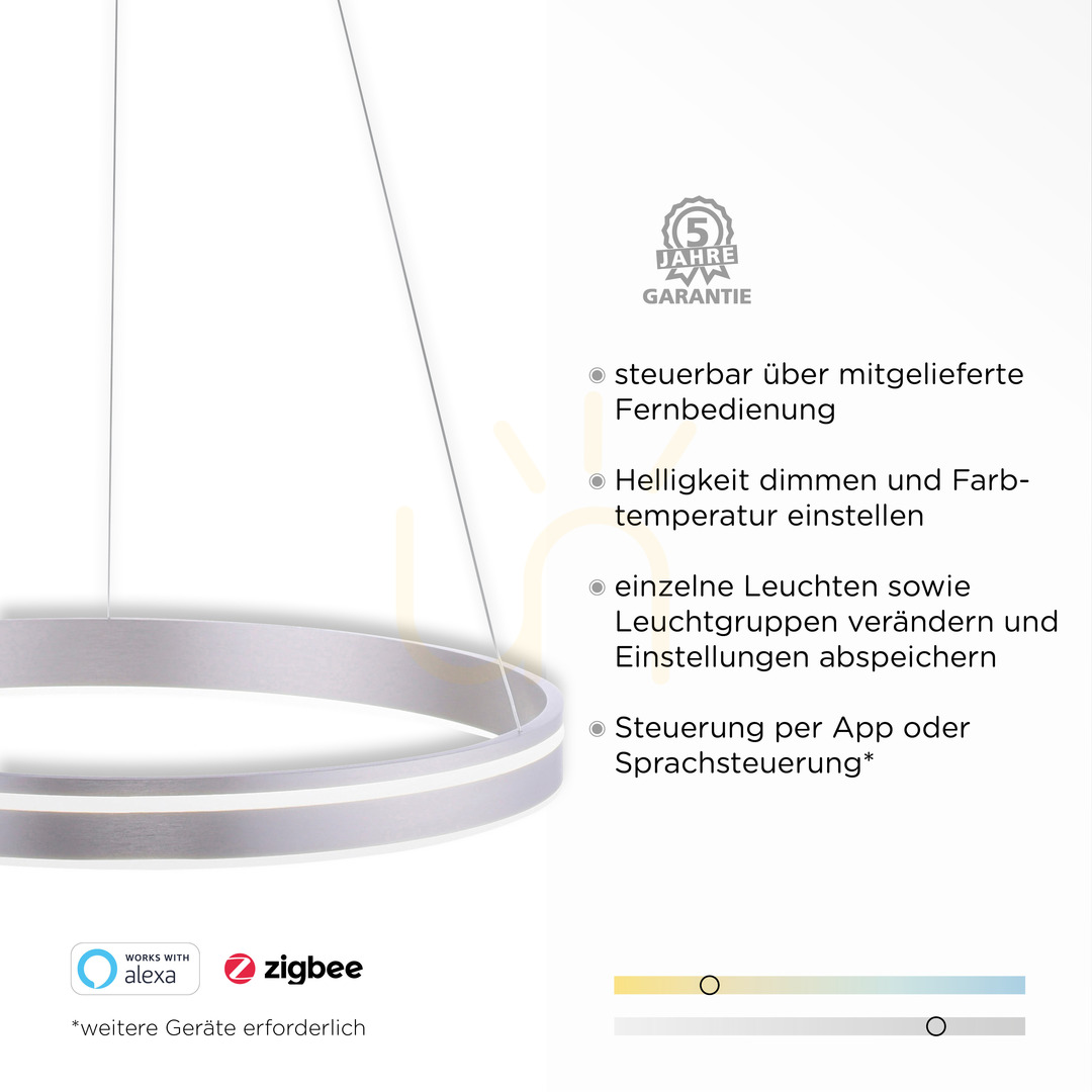 Zobrazit Závěsné svítidlo Q-VITO 8411-55 stříbrné 1xLED Závěsné svítidlo Q-VITO 8411-55 stříbrné 1xLED