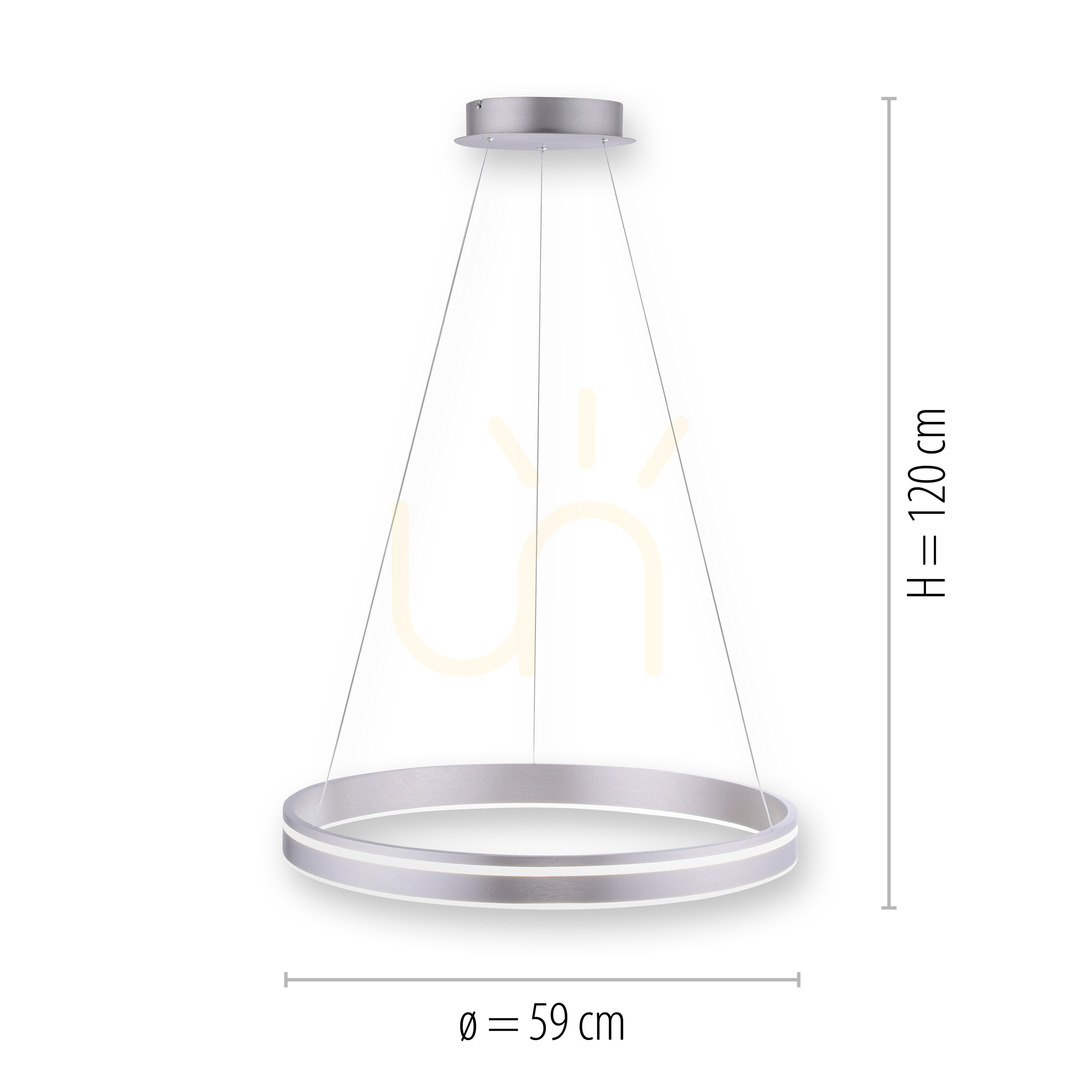 Náhled Závěsné svítidlo Q-VITO 8411-55 stříbrné 1xLED Závěsné svítidlo Q-VITO 8411-55 stříbrné 1xLED