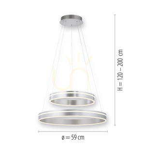 Závěsné svítidlo Q-VITO 8420-55 stříbrné 2xLED 7 Závěsné svítidlo Q-VITO 8420-55 stříbrné 2xLED small 7