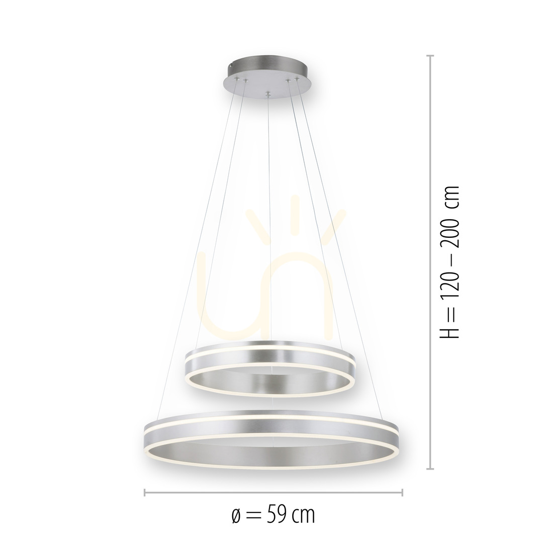 Náhled Závěsné svítidlo Q-VITO 8420-55 stříbrné 2xLED Závěsné svítidlo Q-VITO 8420-55 stříbrné 2xLED