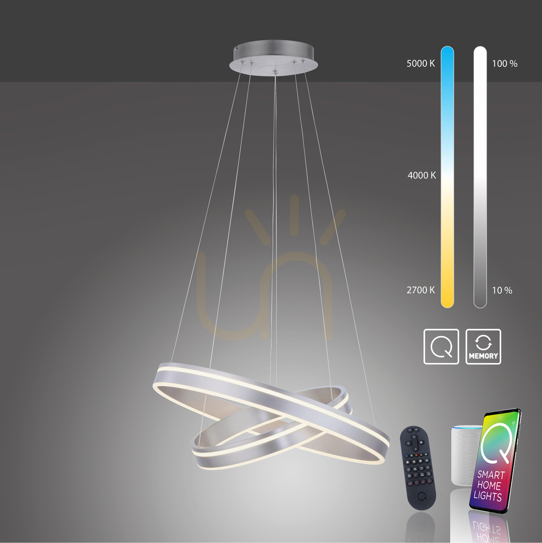 Zobrazit Závěsné svítidlo Q-VITO 8420-55 stříbrné 2xLED Závěsné svítidlo Q-VITO 8420-55 stříbrné 2xLED