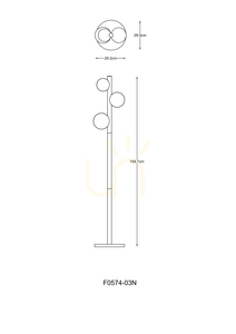 Stojací lampa FORES F0574-03N-P7AA černá 3xG9. 1 Stojací lampa FORES F0574-03N-P7AA černá 3xG9. small 1