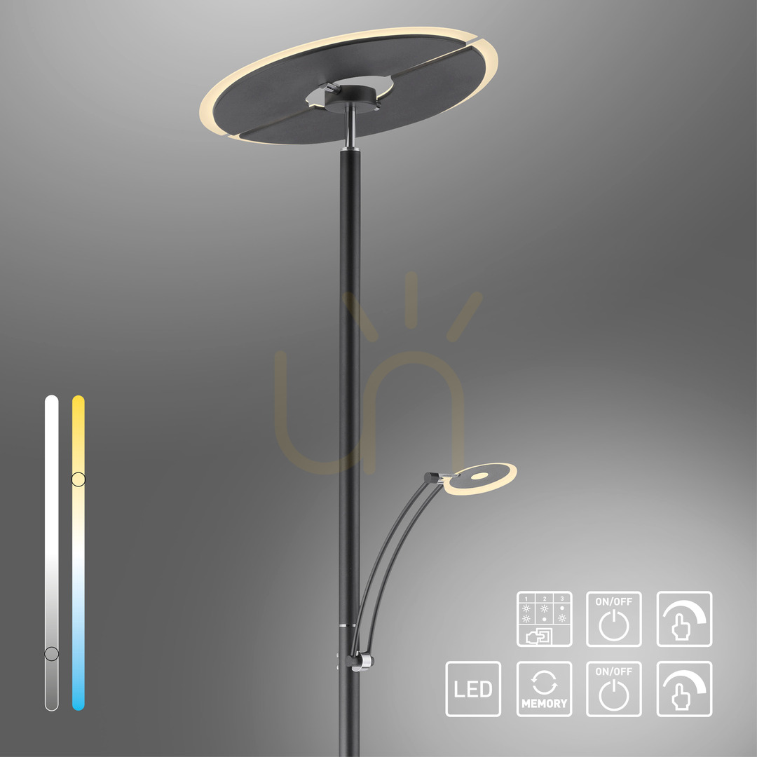 Náhled ARTUR Stojací lampa 673-13 Antracit 1xLED ARTUR Stojací lampa 673-13 Antracit 1xLED