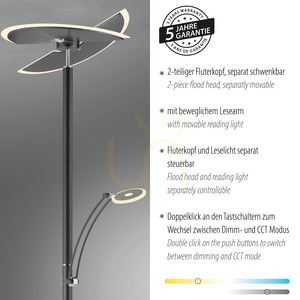 ARTUR Stojací lampa 673-13 Antracit 1xLED 4 ARTUR Stojací lampa 673-13 Antracit 1xLED small 4