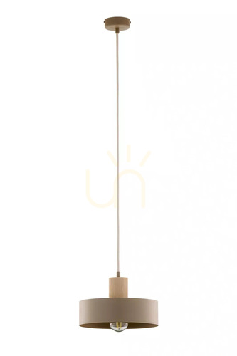 Kontrola Závěsná lampa Sigma RIF Wood 1 M teplá béžová přírodní dřevo 41869